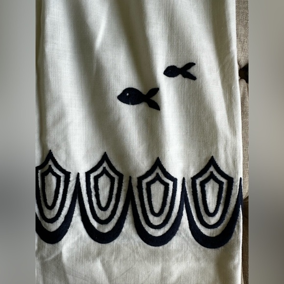 Lilly Pulitzer Strapless Dress with Navy Embroidery - Picture 7 of 10